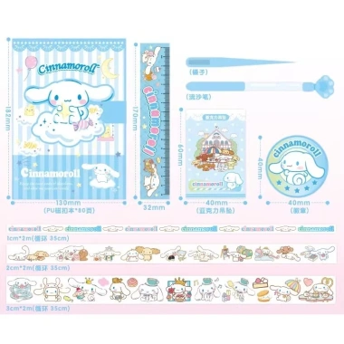 Bộ sổ tay kế hoạch Sanrio - Hộp quà Cinnamoroll và My Melody, quà sinh nhật trẻ em, giảm 22%