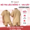 Bộ spa đông y Thành Tin - Đồ massage cotton lạnh, cổ tròn nút sau, mềm mịn thoáng mát 7