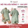 Bộ spa đông y Thành Tin - Đồ massage cotton lạnh, cổ tròn nút sau, mềm mịn thoáng mát 8