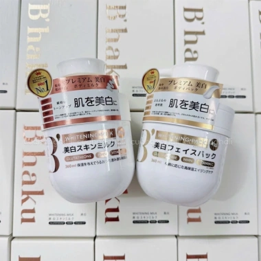 Bộ Sữa Dưỡng Thể & Ủ Sáng B'Haku Whitening Pack Nhật Bản 360ml - Giá 1.26 triệu 2