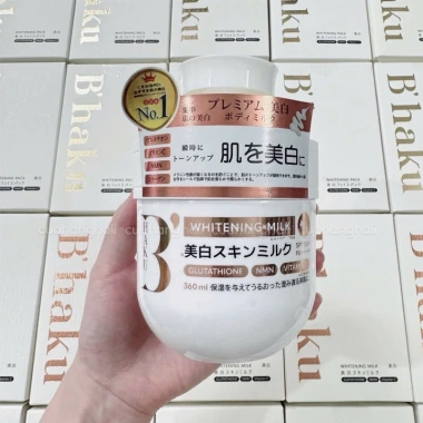 Bộ Sữa Dưỡng Thể & Ủ Sáng B'Haku Whitening Pack Nhật Bản 360ml - Giá 1.26 triệu 4