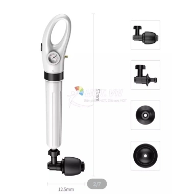 Bộ Súng Thông Tắc Bồn Cầu, Bồn Rửa, Cống Thoát Sàn - Khí Nén An Toàn, Hiệu Quả, 209.000 VNĐ 7