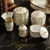 Bộ sưu tập sứ 2.026 Vân Đá Marble Kẻ Vàng Kim - Hũ sứ đựng bánh kẹo, mứt Tết, tăm, gạt tàn, giảm còn 80.000₫