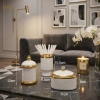 Bộ sưu tập sứ 2.026 Vân Đá Marble Kẻ Vàng Kim - Hũ sứ đựng bánh kẹo, mứt Tết, tăm, gạt tàn, giảm còn 80.000₫ 8