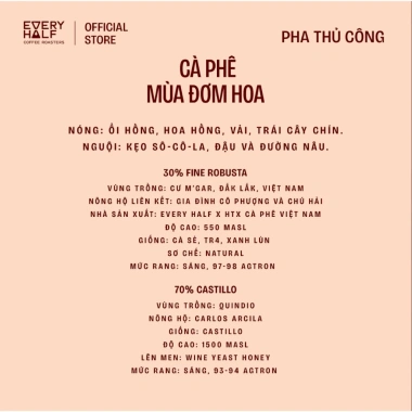 Bộ Sưu Tập Tết Cà Phê Light Roast Mùa Đơm Hoa Every Half 200g - Giá Giảm 549k