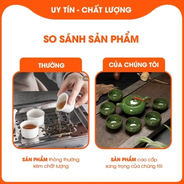 Bộ Tách Trà Ngọc Thạch Cao Cấp 76 – Thiết Kế Thanh Lịch, Thưởng Trà và Trang Trí, Giá 179.000₫ 7