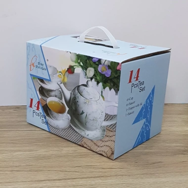 Bộ tách trà sứ bone porcelain 14 chi tiết - Hoa văn tinh tế, hộp quà tặng, 1.359.000₫ 2