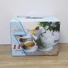 Bộ tách trà sứ bone porcelain 14 chi tiết - Hoa văn tinh tế, hộp quà tặng, 1.359.000₫ 3