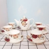 Bộ tách trà sứ bone porcelain 14 chi tiết - Hoa văn tinh tế, hộp quà tặng, 1.359.000₫ 5