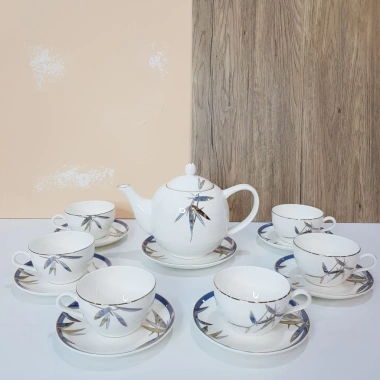 Bộ tách trà sứ bone porcelain 14 chi tiết - Hoa văn tinh tế, hộp quà tặng, 1.359.000₫ 10