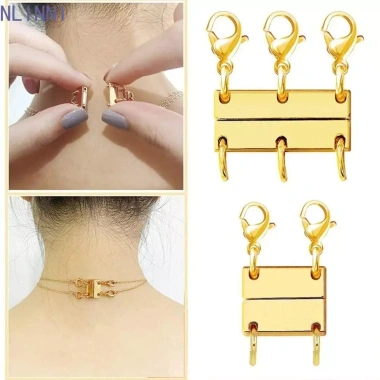 Bộ tách vòng cổ từ tính NLINNI - Vòng cổ nhiều lớp vàng bạc, xếp chồng, DIY kết nối vòng tay nữ, giảm còn 52.800₫