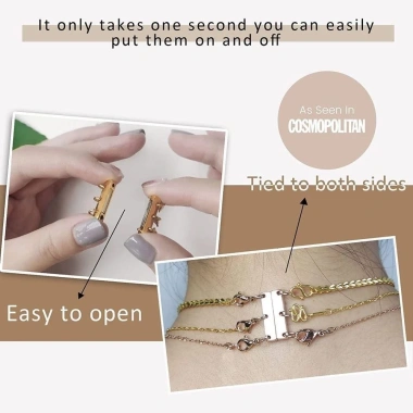 Bộ tách vòng cổ từ tính NLINNI - Vòng cổ nhiều lớp vàng bạc, xếp chồng, DIY kết nối vòng tay nữ, giảm còn 52.800₫