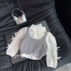 Bộ Tank Top Nữ Đan Màu Nguyên Chất Mùa Thu 2.025 Phong Cách Pháp Dễ Thương Homewear Thoải Mái cho Mọi Mùa 4