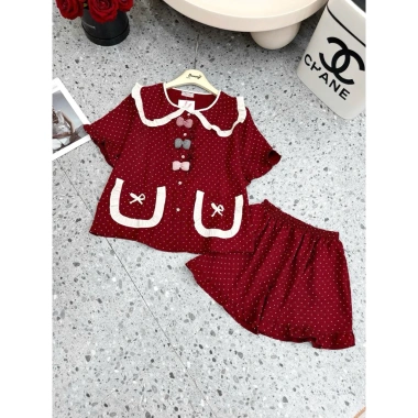 Bộ tay cộc mặc nhà đũi vân mây hoạ tiết dễ thương – Xinh, thoáng mát, chỉ 165k 4 Bộ tay cộc mặc nhà đũi vân mây hoạ tiết dễ thương – Xinh, thoáng mát, chỉ 165k 4