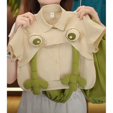 Bộ Tay Ngắn Trẻ Em Hoạt Hình Mùa Hè - 2 Bộ Trang Phục Cho Bé Trai & Gái, Mỏng, Giá 342k