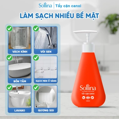 Bộ Tẩy Rửa Gia Đình 300ml - Tẩy Cặn Canxi, Dầu Mỡ, Kèm Nước Lau Kính & Tủ Lạnh, Tiện Lợi, Tiết Kiệm 60.000₫