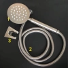 Bộ tay sen tắm inox 304 tròn mỏng an toàn, đầy đủ dây và gác cài, giá 58.000đ 3