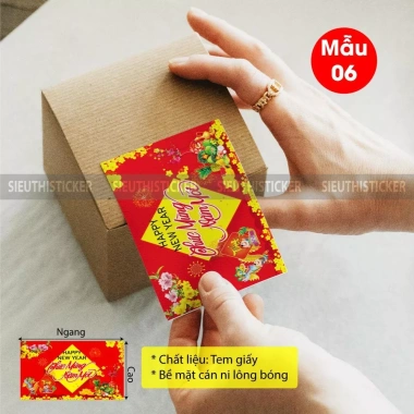 Bộ tem dán Chúc mừng Năm Mới Tết 2.025 hình chữ nhật - Trang trí hộp bánh, kẹo, mứt 28.000₫ 2