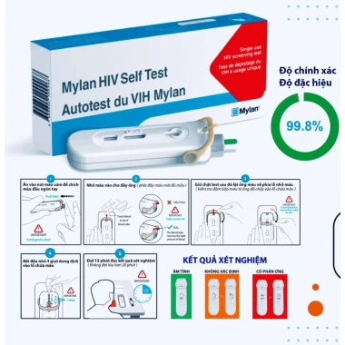 Bộ test xét nghiệm HIV Mylan Self test – Chính hãng Úc, bảo mật, dễ thực hiện, giá 99.000₫ 2