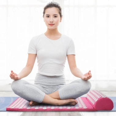 Bộ Thảm và Gối Yoga Mát Xa Bấm Huyệt - Thư Giãn Cơ Bắp, Chống Trượt, Giảm Giá 22%