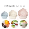 Bộ Thau Rổ 2 Lớp Vuông Nhựa Việt Nhật 6 Món, Kèm Chậu Hứng Nước – Tiện Lợi cho Bếp, Giá 28.000đ 2
