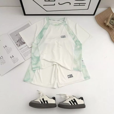 Bộ thể thao bé mùa hè chống nắng làm mát - áo ngắn tay + quần short 2 món 2