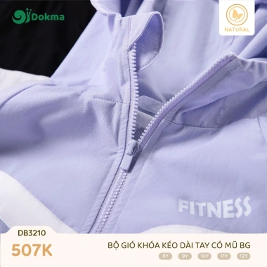 Bộ Thể Thao Dài Tay Kéo Khoá Bé Gái 25-42kg 8-12 tuổi Chất Gió Dokma DB3.210 507k 2 Bộ Thể Thao Dài Tay Kéo Khoá Bé Gái 25-42kg 8-12 tuổi Chất Gió Dokma DB3.210 507k 2