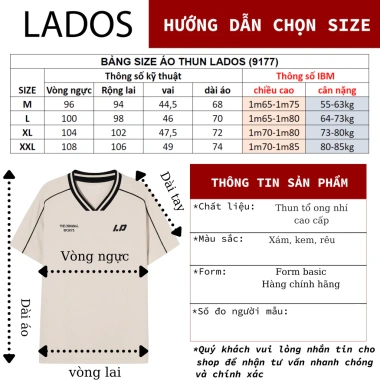 Bộ thể thao LADOS-7.138 áo cổ tim vải tổ ong, quần phối bo năng động - 272k