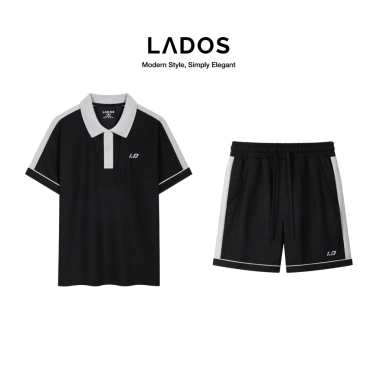 Bộ thể thao LADOS-7.162 áo polo nam ngắn tay và quần phối màu vải tổ ong, trẻ trung năng động, chỉ 272k