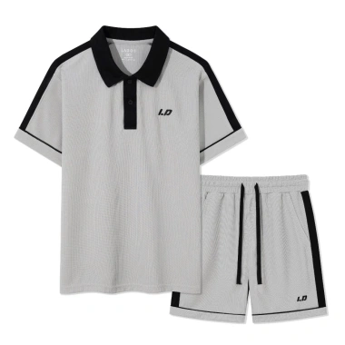 Bộ thể thao LADOS-7.162 áo polo nam ngắn tay và quần phối màu vải tổ ong, trẻ trung năng động, chỉ 272k