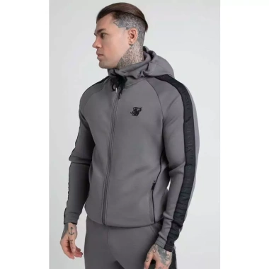 Bộ Thể Thao Nam SIKSILK Grey Hoodie và Jogger Taped Zip Thru - Chính Hãng, Giá 1.300.000 VND