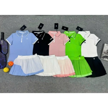 Bộ Thể Thao Nữ 3 Lớp Pickleball Golf Tennis Cầu Lông – Váy Túi Cấp Châu 690k