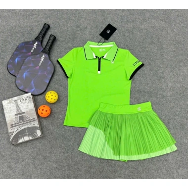 Bộ Thể Thao Nữ 3 Lớp Pickleball Golf Tennis Cầu Lông – Váy Túi Cấp Châu 690k