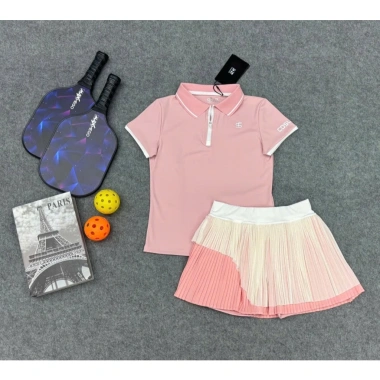 Bộ Thể Thao Nữ 3 Lớp Pickleball Golf Tennis Cầu Lông – Váy Túi Cấp Châu 690k
