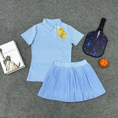 Bộ Thể thao nữ áo cổ lệch váy hai lớp ly nhỏ, phù hợp Golf Tennis pickleball - QC cao cấp, giá ưu đãi 549k 2 Bộ Thể thao nữ áo cổ lệch váy hai lớp ly nhỏ, phù hợp Golf Tennis pickleball - QC cao cấp, giá ưu đãi 549k 2