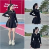 Bộ thể thao nữ áo dài tay, váy hai lớp đa năng cho Tennis, Pickleball, Golf, cầu lông - SG cao cấp, thoáng mát, thiết kế thời trang, giá chỉ 417,050₫, giảm tới 17% 10