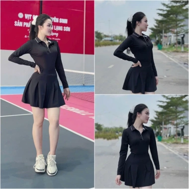 Bộ thể thao nữ áo dài tay, váy hai lớp đa năng cho Tennis, Pickleball, Golf, cầu lông - SG cao cấp, thoáng mát, thiết kế thời trang, giá chỉ 417,050₫, giảm tới 17% 10 Bộ thể thao nữ áo dài tay, váy hai lớp đa năng cho Tennis, Pickleball, Golf, cầu lông - SG cao cấp, thoáng mát, thiết kế thời trang, giá chỉ 417,050₫, giảm tới 17% 10