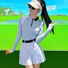 Bộ thể thao nữ áo dài tay váy xếp ly hai lớp - Tennis, Golf, Pickleball | SG cao cấp 3