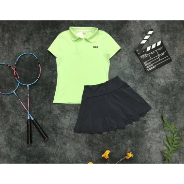 Bộ thể thao nữ cao cấp SG: Áo thun + Váy hai lớp, phù hợp Pickleball, Tennis, Golf, cầu lông – Giá chỉ 169.000 VND