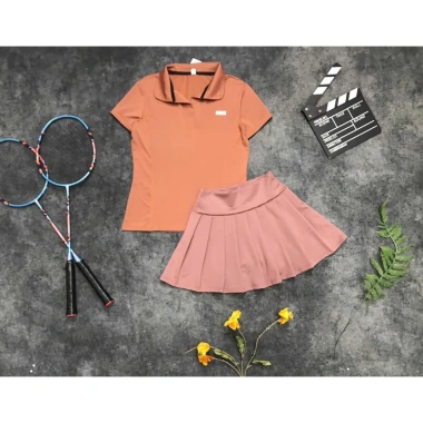 Bộ thể thao nữ cao cấp SG: Áo thun + Váy hai lớp, phù hợp Pickleball, Tennis, Golf, cầu lông – Giá chỉ 169.000 VND