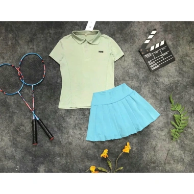 Bộ thể thao nữ cao cấp SG: Áo thun + Váy hai lớp, phù hợp Pickleball, Tennis, Golf, cầu lông – Giá chỉ 169.000 VND