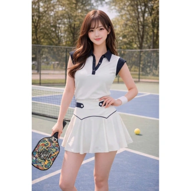 Bộ Thể Thao Nữ Cổ Nhật Pickleball - Tôn Dáng, Đa Dụng Golf, Tennis Giá 419.000₫
