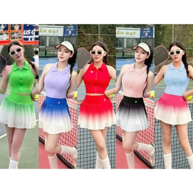 Bộ thể thao nữ Pickleball Golf Tennis - Áo mút đúc cao cấp, giá ưu đãi 255k