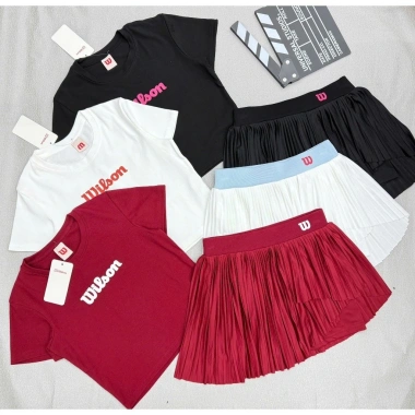 Bộ thể thao nữ Pickleball WIL.SON croptop cộc tay - Váy áo Golf Tennis, giá ưu đãi 389.000₫ 3