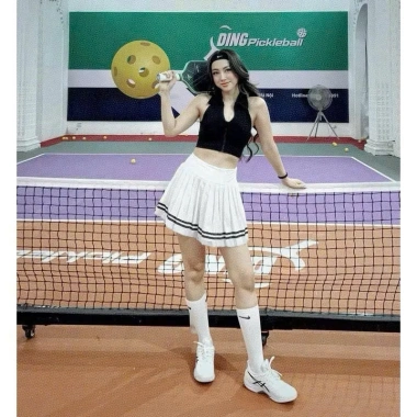 Bộ thể thao nữ QC – Váy áo xếp ly, Bra khoá kéo, Tennis Golf Pickleball – 249k