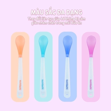 Bộ Thìa Mềm Báo Nóng Kichilachi cho Bé Ăn Dặm Giá ưu đãi 30.000đ Uni Baby