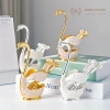 Bộ thìa nĩa thiên nga hợp kim mạ vàng PVD đính đá Sawaski - Combo ưu đãi 150.000 VND 2