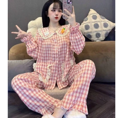 Bộ Thỏ Cà Rốt Kẻ Caro MS A18 - Giá ưu đãi 128.000 VND, phù hợp cho bé