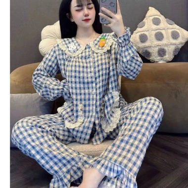 Bộ Thỏ Cà Rốt Kẻ Caro MS A18 - Giá ưu đãi 128.000 VND, phù hợp cho bé