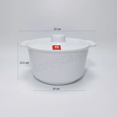Bộ thố cơm melamine Thái Lan trắng - Giá chỉ 151.000đ, an toàn thực phẩm